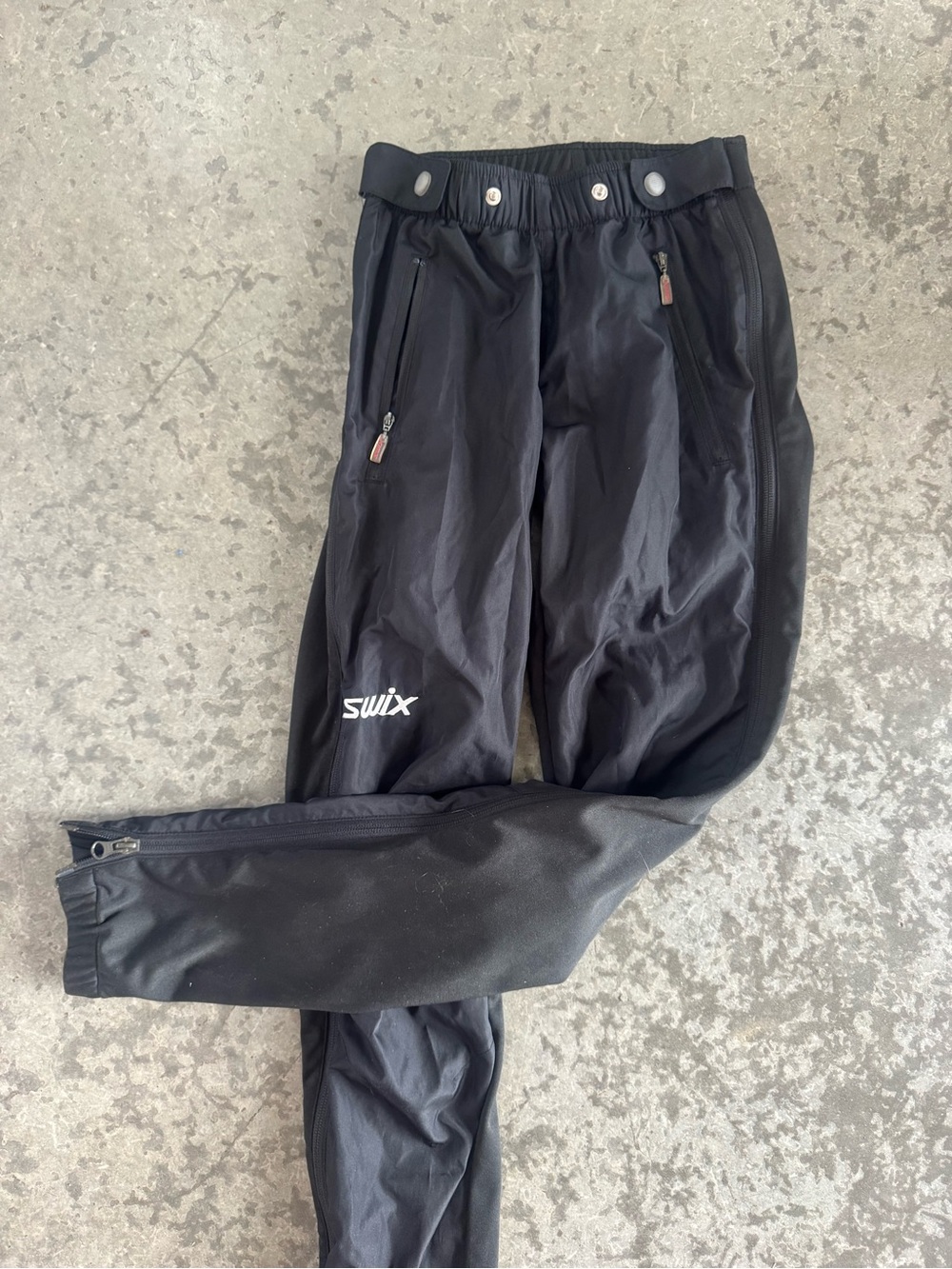 SWIX Women's Black Track Pants with Zippered Pockets